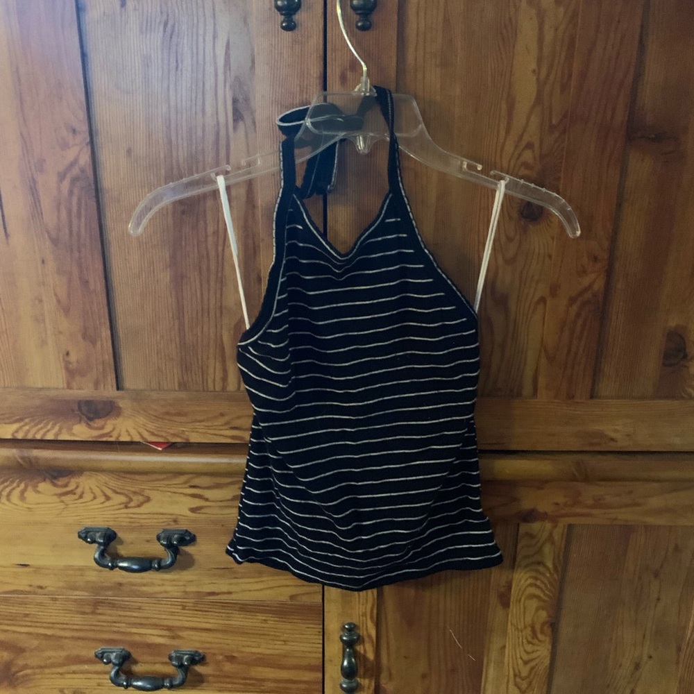 aeo striped halter top